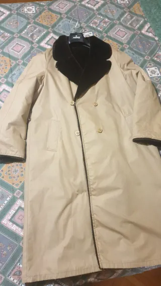 Cappotto caldo reversibile beige/marrone