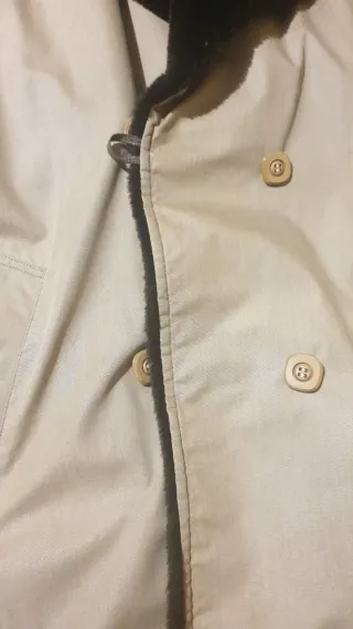 Cappotto caldo reversibile beige/marrone