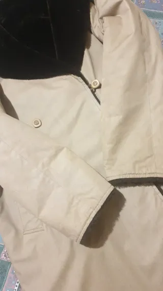 Cappotto caldo reversibile beige/marrone