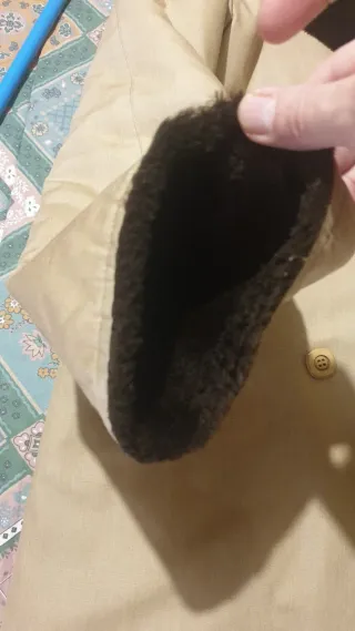 Cappotto caldo reversibile beige/marrone