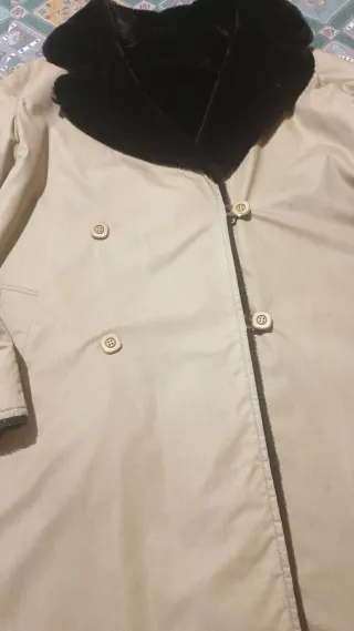 Cappotto caldo reversibile beige/marrone