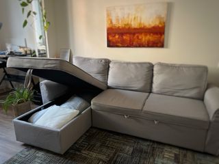 Divano Letto 3 posti con Penisola e Contenitore