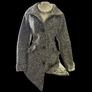 Cappottino Teddy donna grigio e bianco