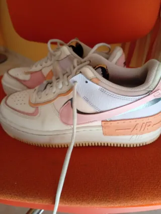 Nike Air Force 1 Shadow Pink White Pelle