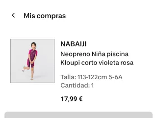 Neopreno niña Nabaiji Decathlon