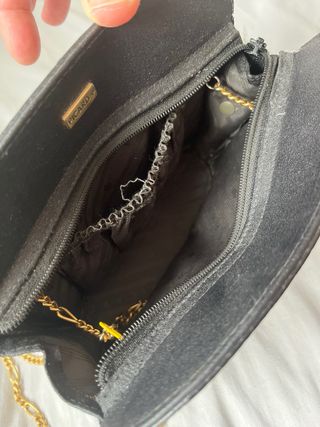 Bolso negro Picard con cadena dorada