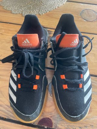 Zapatillas Balonmano Adidas Negras Naranja