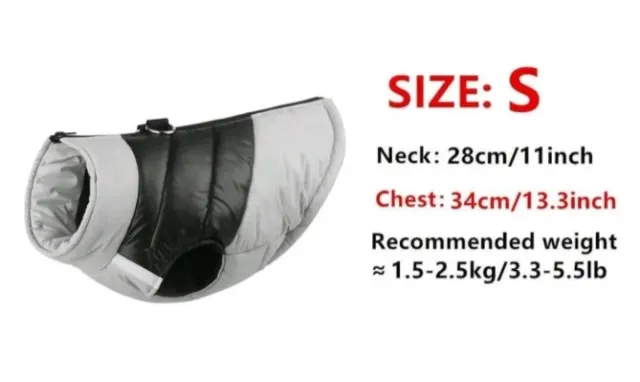 Abrigo impermeável para cães PETSIN. Todos os tamanhos