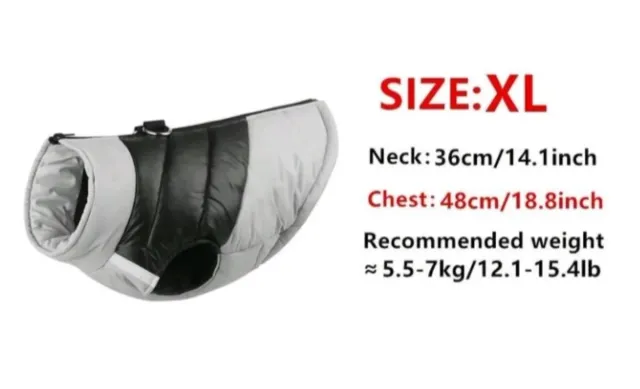 Abrigo impermeável para cães PETSIN. Todos os tamanhos