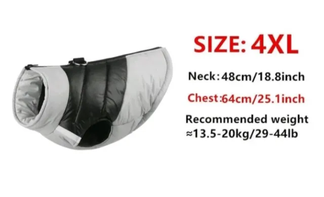 Abrigo impermeável para cães PETSIN. Todos os tamanhos