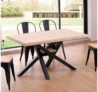 Mesa Roble 140x80 cm Negra