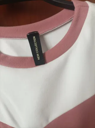 Sudadera Crop Top Rosa y Blanca