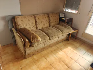 Sofá de tela 3 plazas con cojín