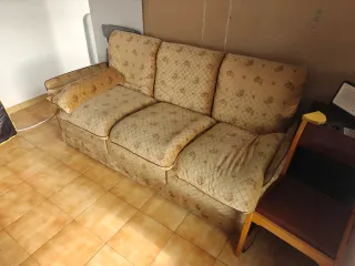 Sofá de tela 3 plazas con cojín