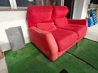 Sofá de tela 3 plazas con cojín