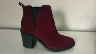 Botines borgoña tacón