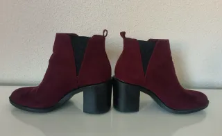 Botines borgoña tacón