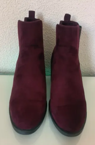 Botines borgoña tacón