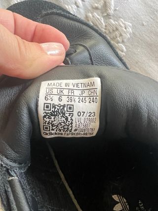 Adidas Bambas Negras Talla 39’5