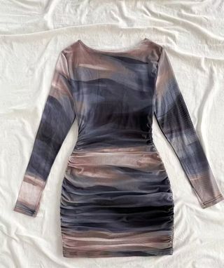 Vestido estampado malla