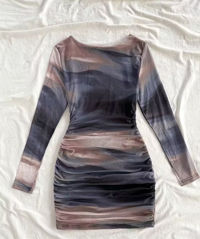 Vestido estampado malla