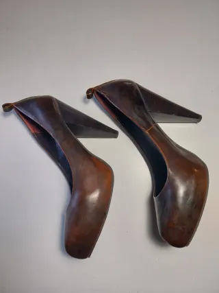 Tacones Bimba y Lola Marrones Talla 38 Vintage