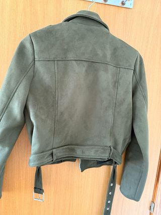 Chaqueta Biker Verde Talla XS