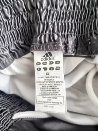 Pantalones de Boxeo Adidas Plateados y Negros