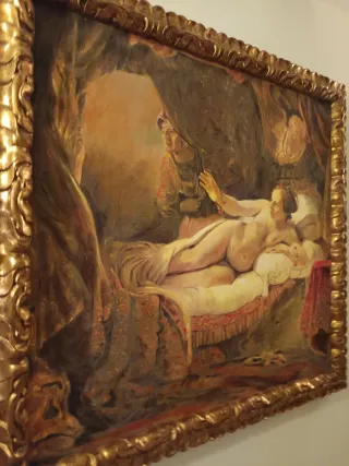 Oleo sobre lienzo.Diana en su aseo.