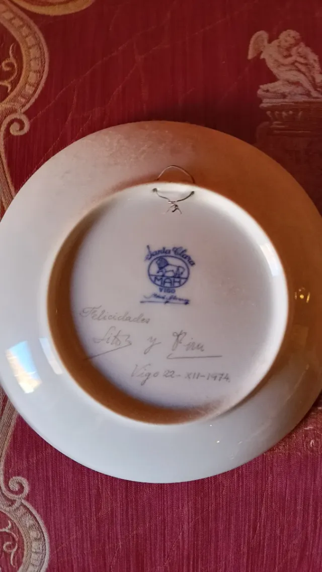 Plato Colgar Santa Clara Navidad 1974