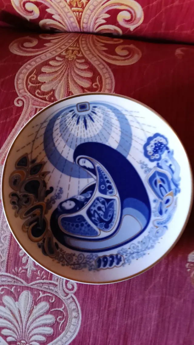 Plato Colgar Santa Clara Navidad 1974