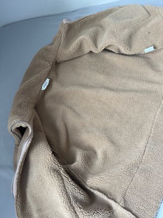 Chaqueta beige con pelo OkStyle Talla L