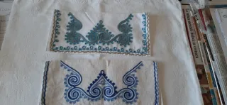 Porta tovaglioli o tovagliette vintage ricamati