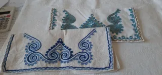 Porta tovaglioli o tovagliette vintage ricamati