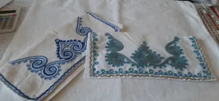 Porta tovaglioli o tovagliette vintage ricamati