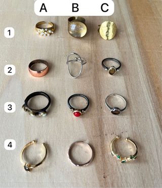 Anillos Ajustables Dorados y Plateados