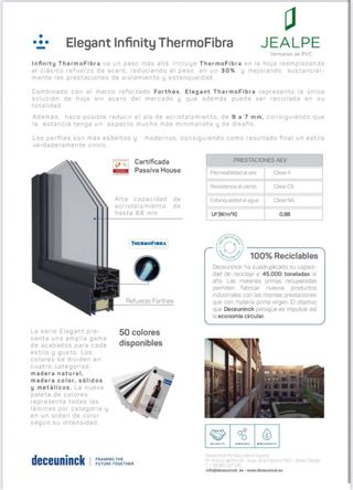 Ventana de una hoja alta gama