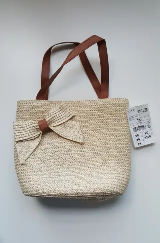 Bolso Kiabi bombonera beige a estrenar