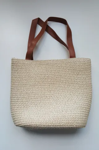 Bolso Kiabi bombonera beige a estrenar