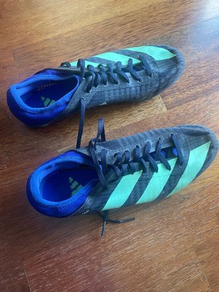 Zapatillas Atletismo Adidas Clavos Negro/Verde