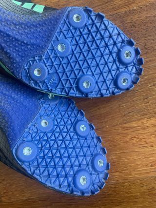 Zapatillas Atletismo Adidas Clavos Negro/Verde