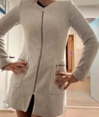Abrigo Zara Mujer Talla S Gris