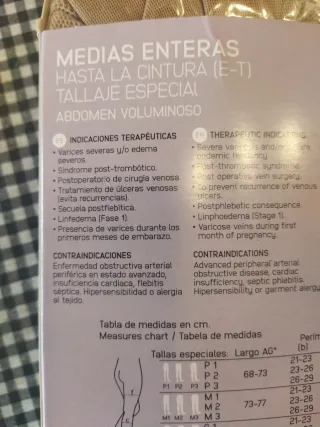 Medias Enteras Compresión Fuerte Medilast
