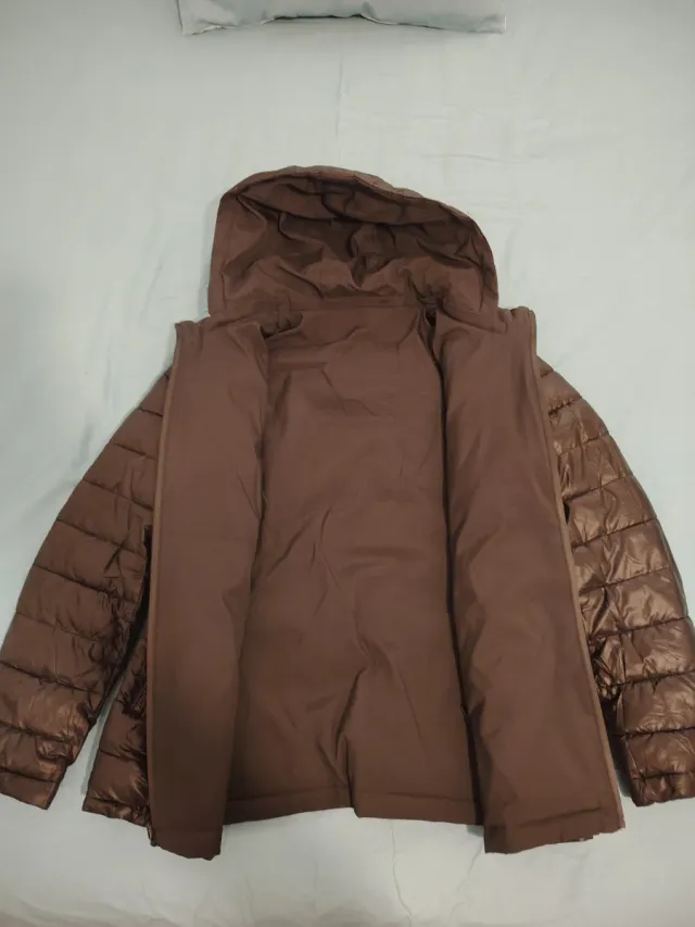 Chaqueta acolchada mujer marrón