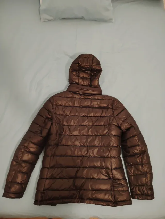 Chaqueta acolchada mujer marrón