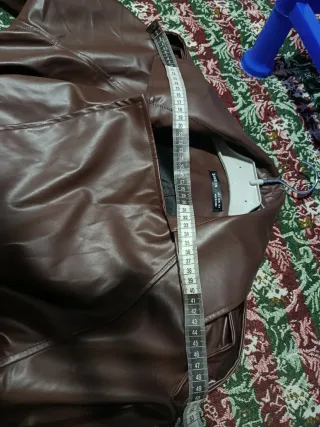 Gabardina Larga Mujer Marrón Piel Sintética