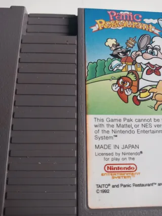 Juego Nintendo NES Panic Restaurant Taito