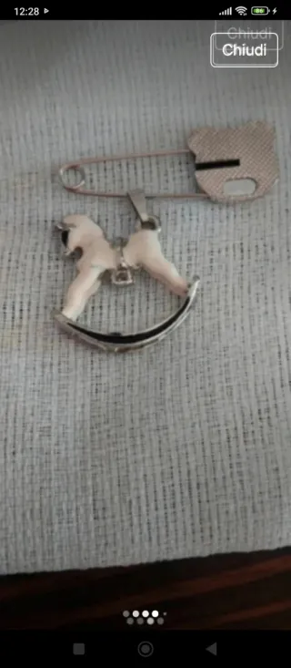 Spilla orsetto e cavallino a dondolo