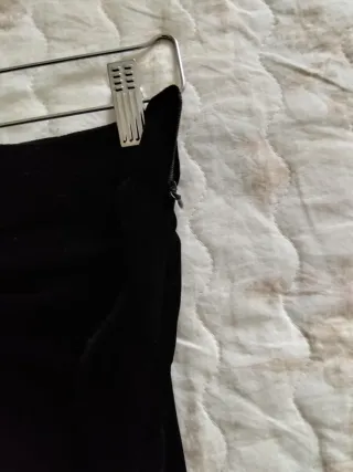 Pantalón Zara Terciopelo Negro Talla XS