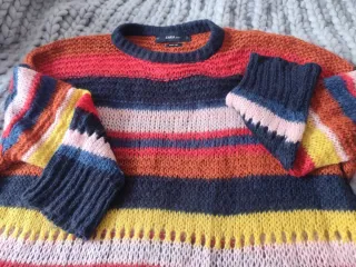 Jersey Zara oversize rayas multicolor